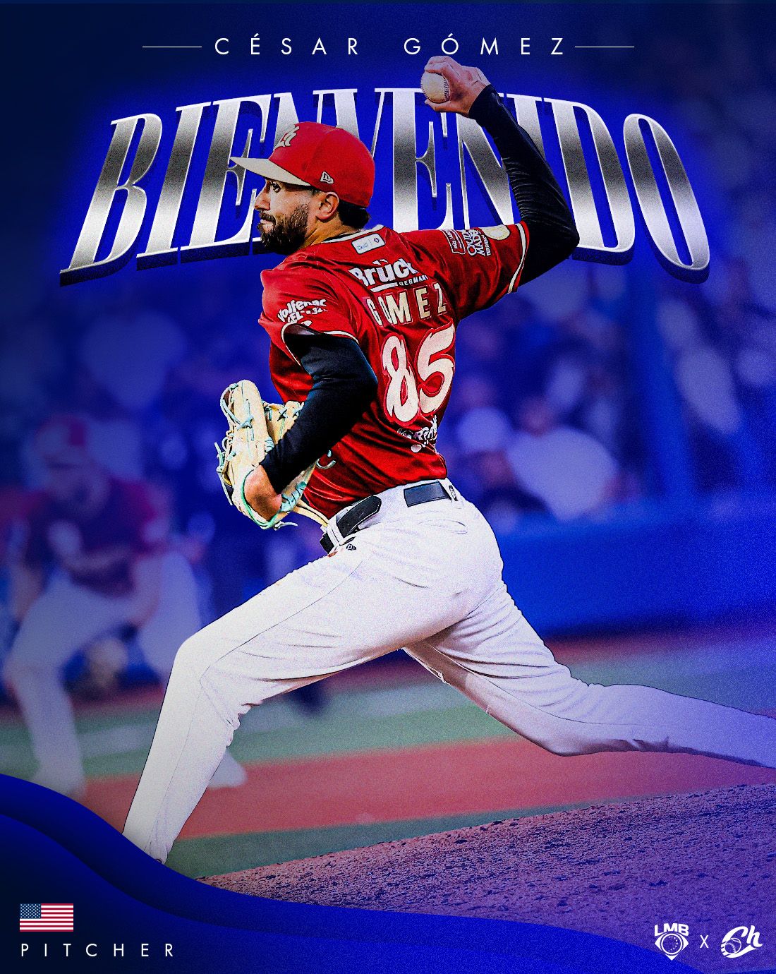 Velocidad y profundidad al bullpen: César Gómez es Charro todo el año.